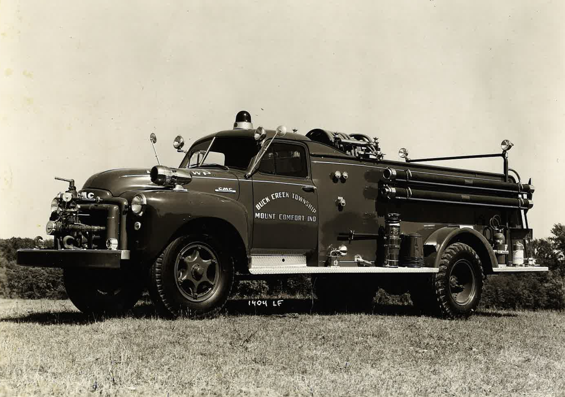 The new 1952 pumper at the American Fire Apparatus factory.
