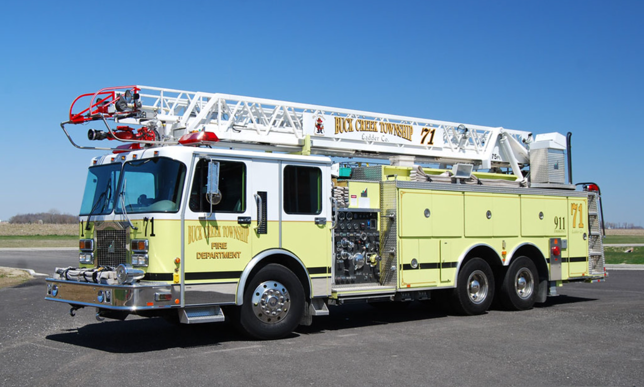 The department's first aerial ladder.
