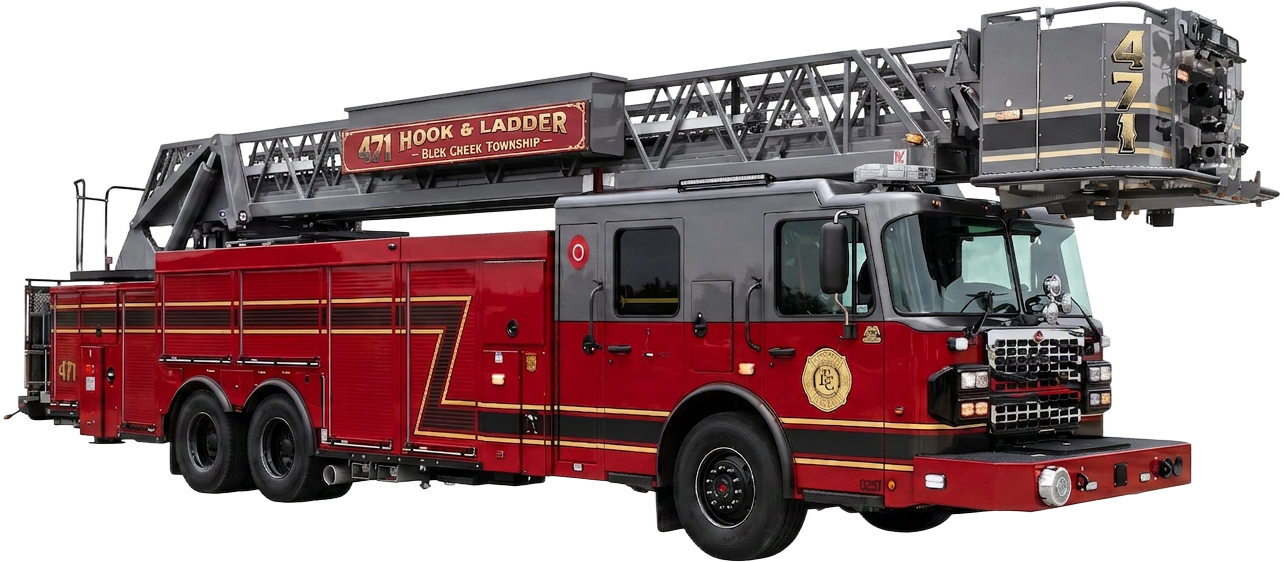 Buck Creek Township Fire Department aerial ladder fire truck